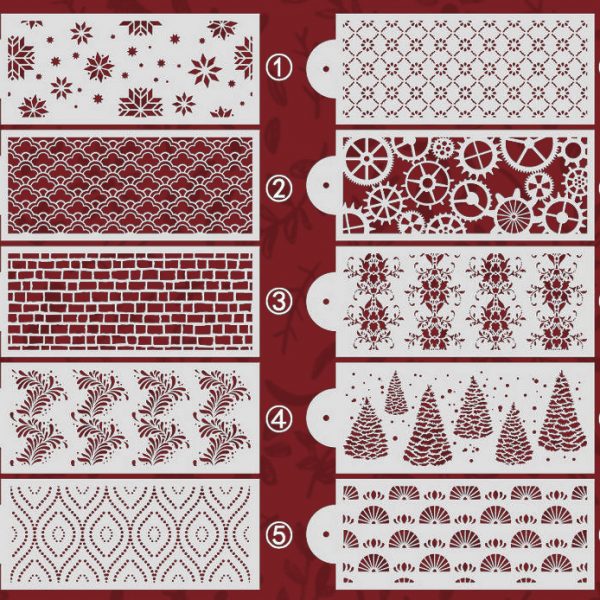 Πρότυπα για διακόσμηση κέικ (10 τεμ) slider